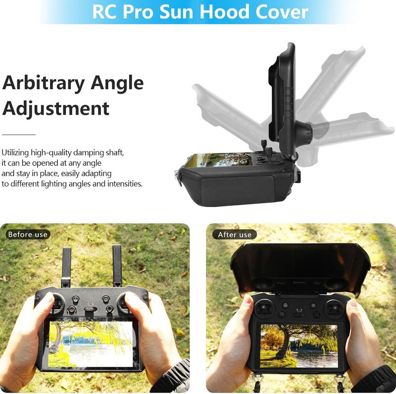FPVtosky طقم واقي وحدة التحكم RC Pro لملحقات DJI Mavic 3، يتضمن الطقم غطاء واقي للشمس لوحدة التحكم RC Pro، حبل تعليق لوحدة التحكم RC Pro، ملحقات واقي الشاشة لوحدة التحكم RC Pro - Image 3